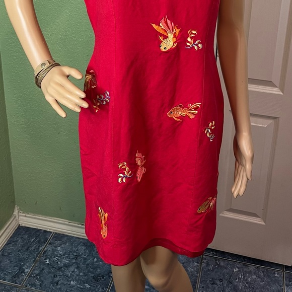 Annie Alexander Embroidered Fish Midi Dress - Picture 3 of 8
